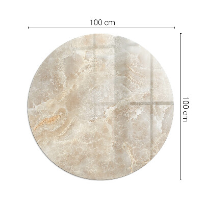 Placa de vidrio para chimenea redonda Patrón de piedra natural