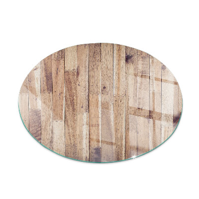 Placa protectora suelo estufa redonda Tablero de madera en el diseño