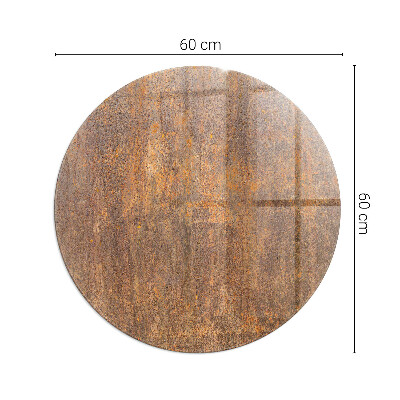 Placa protectora suelo estufa redonda Textura de óxido en el metal