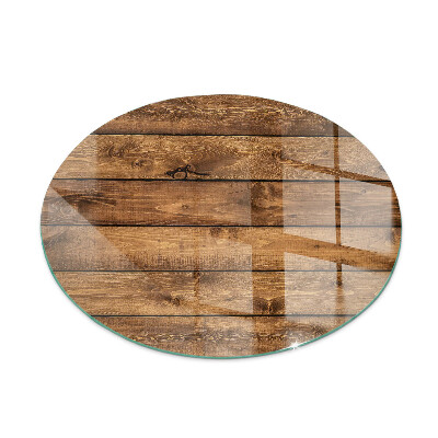 Placa protectora suelo estufa redonda Tabla de madera con veta