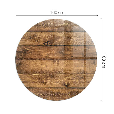 Placa protectora suelo estufa redonda Tabla de madera con veta