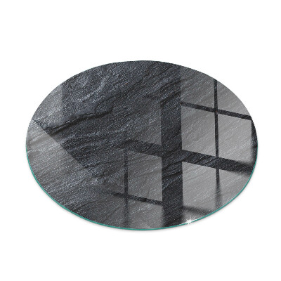 Placa de vidrio para chimenea redonda Textura de la superficie de la piedra