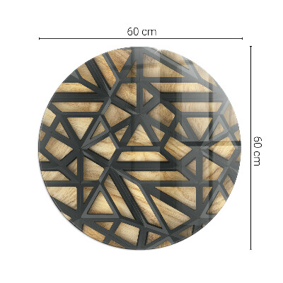 Placa protectora suelo estufa redonda Geometría con madera
