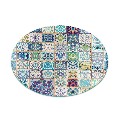 Placa protectora suelo estufa redonda Patrones de mosaico en azulejos