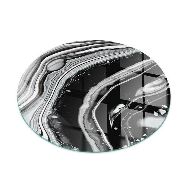 Placa protectora suelo estufa redonda Ondas y líneas abstractas