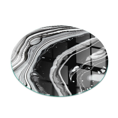 Placa protectora suelo estufa redonda Ondas y líneas abstractas