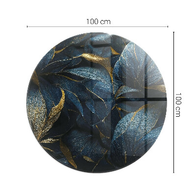 Placa protectora suelo estufa redonda Hojas elegantes en textura.