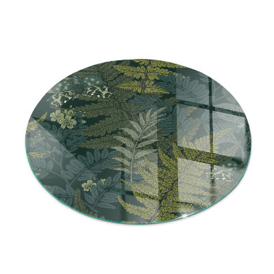 Placa protectora suelo estufa redonda Motivos vegetales con mariposas