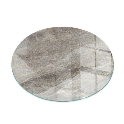 Placa de vidrio para chimenea redonda Patrón de piedra natural