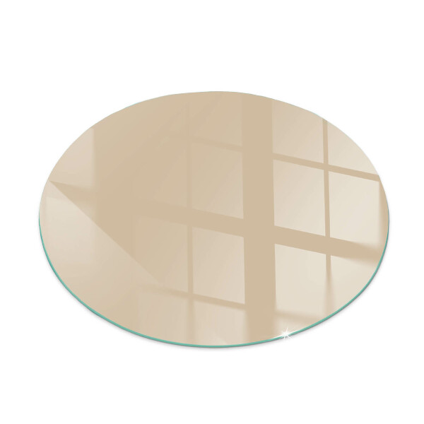 Placa de vidrio para chimenea redonda Color beige