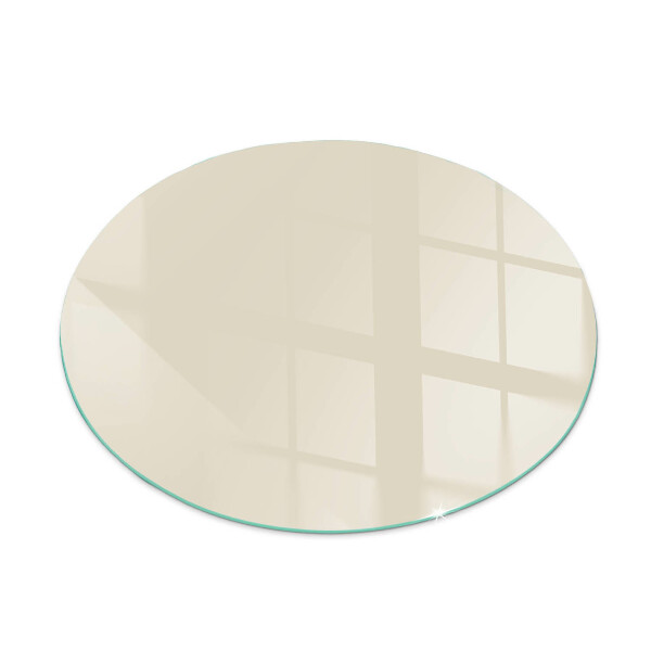 Placa de vidrio para chimenea redonda Color beige