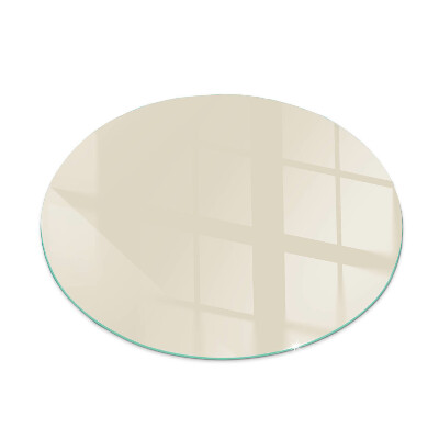 Placa de vidrio para chimenea redonda Color beige