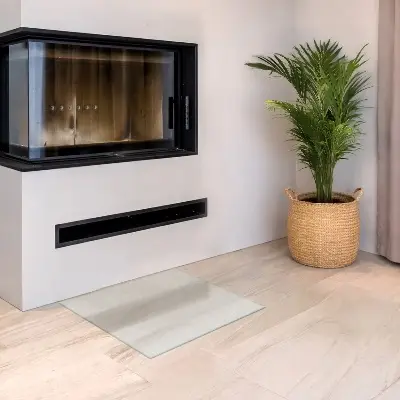 Protector de suelo para estufa rectangular y semitransparente
