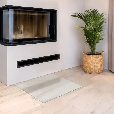 Protector de suelo para estufa rectangular y semitransparente