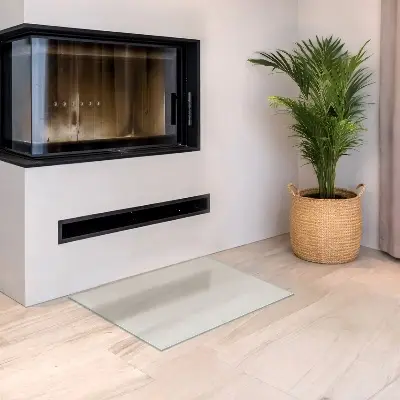 Protector de suelo para estufa rectangular y semitransparente