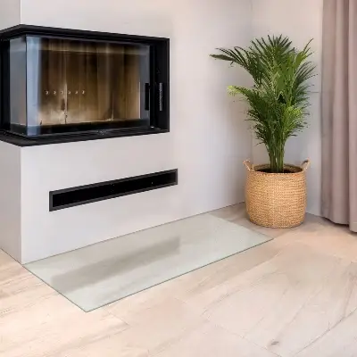 Protector de suelo para estufa rectangular y semitransparente