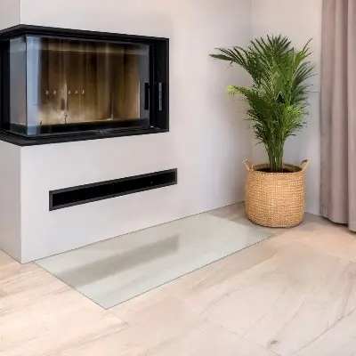 Protector de suelo para estufa rectangular y semitransparente