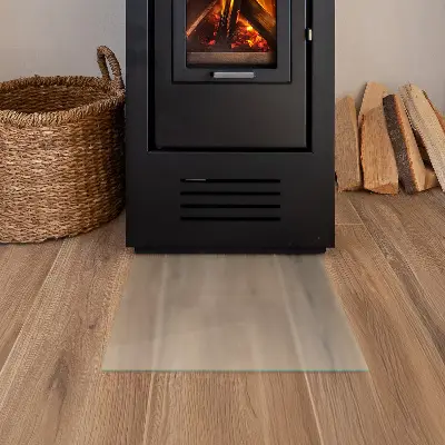 Protector de suelo para estufa rectangular y semitransparente