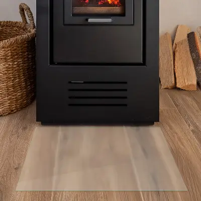 Protector de suelo para estufa rectangular y semitransparente