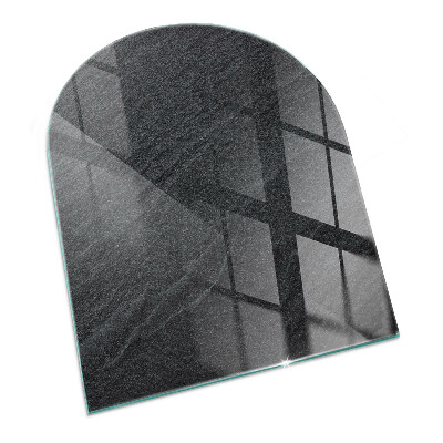 Protector suelo para estufa de leña semi-ovalada Textura de piedra natural