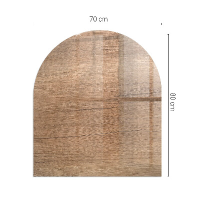 Placa protectora suelo estufa semi-ovalada Patrón de madera natural