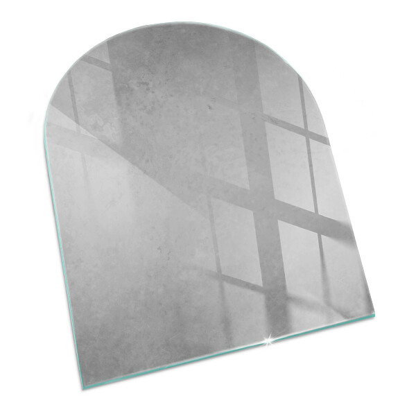 Placa protectora suelo estufa semi-ovalada Textura de hormigón con efecto
