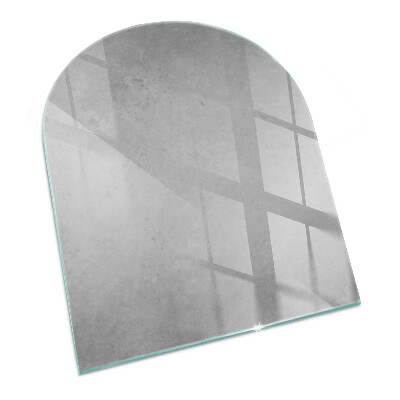 Placa protectora suelo estufa semi-ovalada Textura de hormigón con efecto