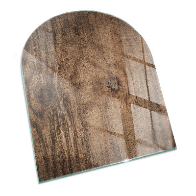 Protector suelo para estufa de leña semi-ovalada Patrón de madera natural