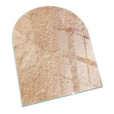 Placa protectora suelo estufa semi-ovalada Textura de piedra natural