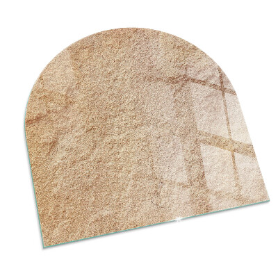Placa protectora suelo estufa semi-ovalada Textura de piedra natural
