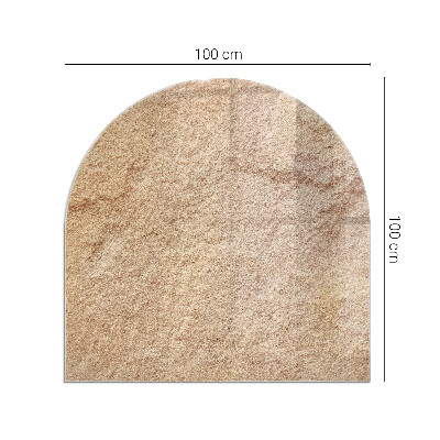 Placa protectora suelo estufa semi-ovalada Textura de piedra natural