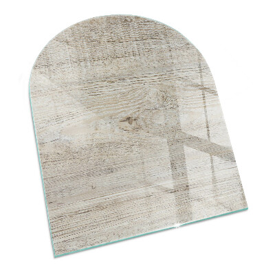 Placa protectora suelo estufa semi-ovalada Textura de madera clara