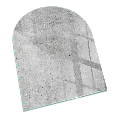 Protector suelo para estufa de leña semi-ovalada Textura de hormigón crudo