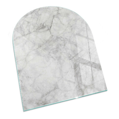 Protector suelo para estufa de leña semi-ovalada Patrón de textura de mármol