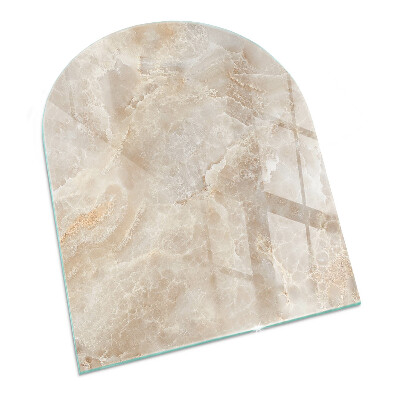 Placa protectora suelo estufa semi-ovalada Patrón de piedra natural