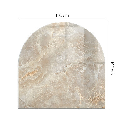 Placa protectora suelo estufa semi-ovalada Patrón de piedra natural