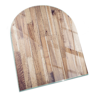 Protector suelo para estufa de leña semi-ovalada Tablero de madera en el diseño