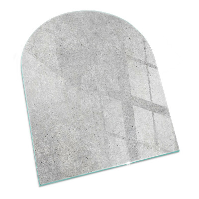 Placa protectora suelo estufa semi-ovalada Textura de hormigón crudo
