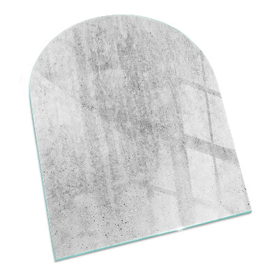 Protector suelo para estufa de leña semi-ovalada Textura de hormigón crudo