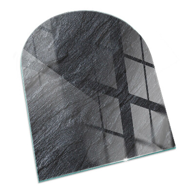 Placa protectora suelo estufa semi-ovalada Textura de la superficie de la piedra