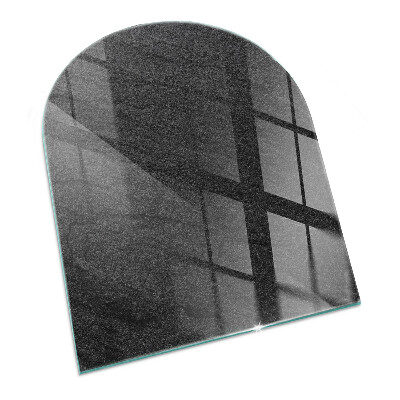 Placa protectora suelo estufa semi-ovalada Textura de la superficie de la piedra