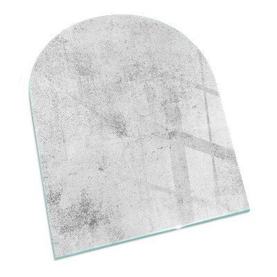 Placa protectora suelo estufa semi-ovalada Textura de hormigón crudo
