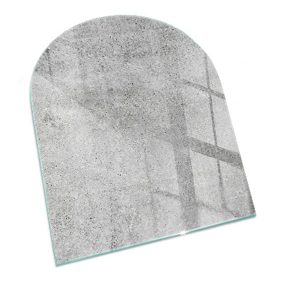 Protector suelo para estufa de leña semi-ovalada Textura de hormigón crudo