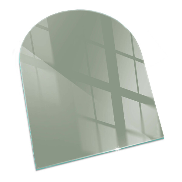 Placa protectora suelo estufa semi-ovalada Color gris verdoso