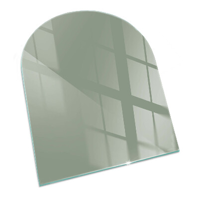 Placa protectora suelo estufa semi-ovalada Color gris verdoso