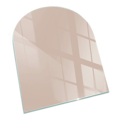 Placa protectora suelo estufa semi-ovalada Color marrón claro