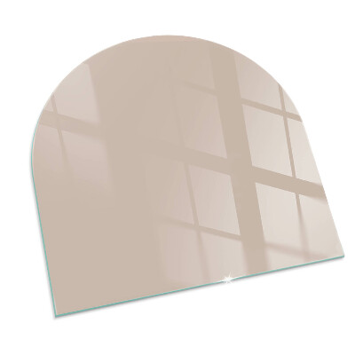 Placa protectora suelo estufa semi-ovalada Color marrón claro