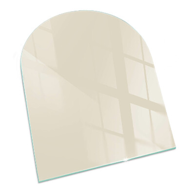 Placa protectora suelo estufa semi-ovalada Color beige