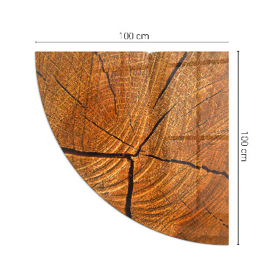 Protector de suelo para estufa quarter Veta de la madera en sección transversal
