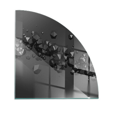Placa de protección para estufa quarter Nube abstracta de sólidos